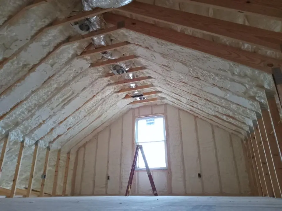Spray foam roofing application for Crawl Space Insulation project in Rockwall